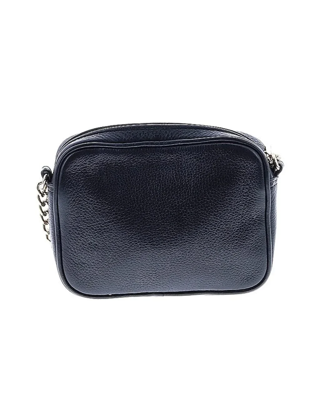 Michael Michael Kors Micro Crossbody Bag – Black Leather w/ Gold Hardware - Picture 3 of 9